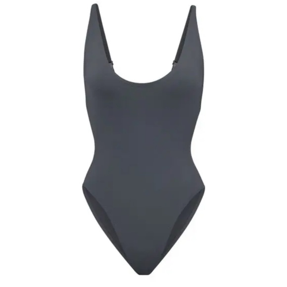SKIMS Other - SKIMS Charcoal Scoop One-Piece Swimsuit